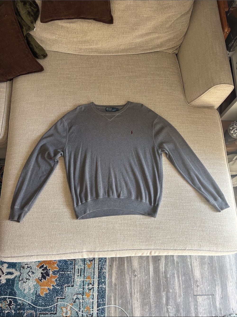Polo by Ralph Lauren Charcoal Gray Crewneck Sweater